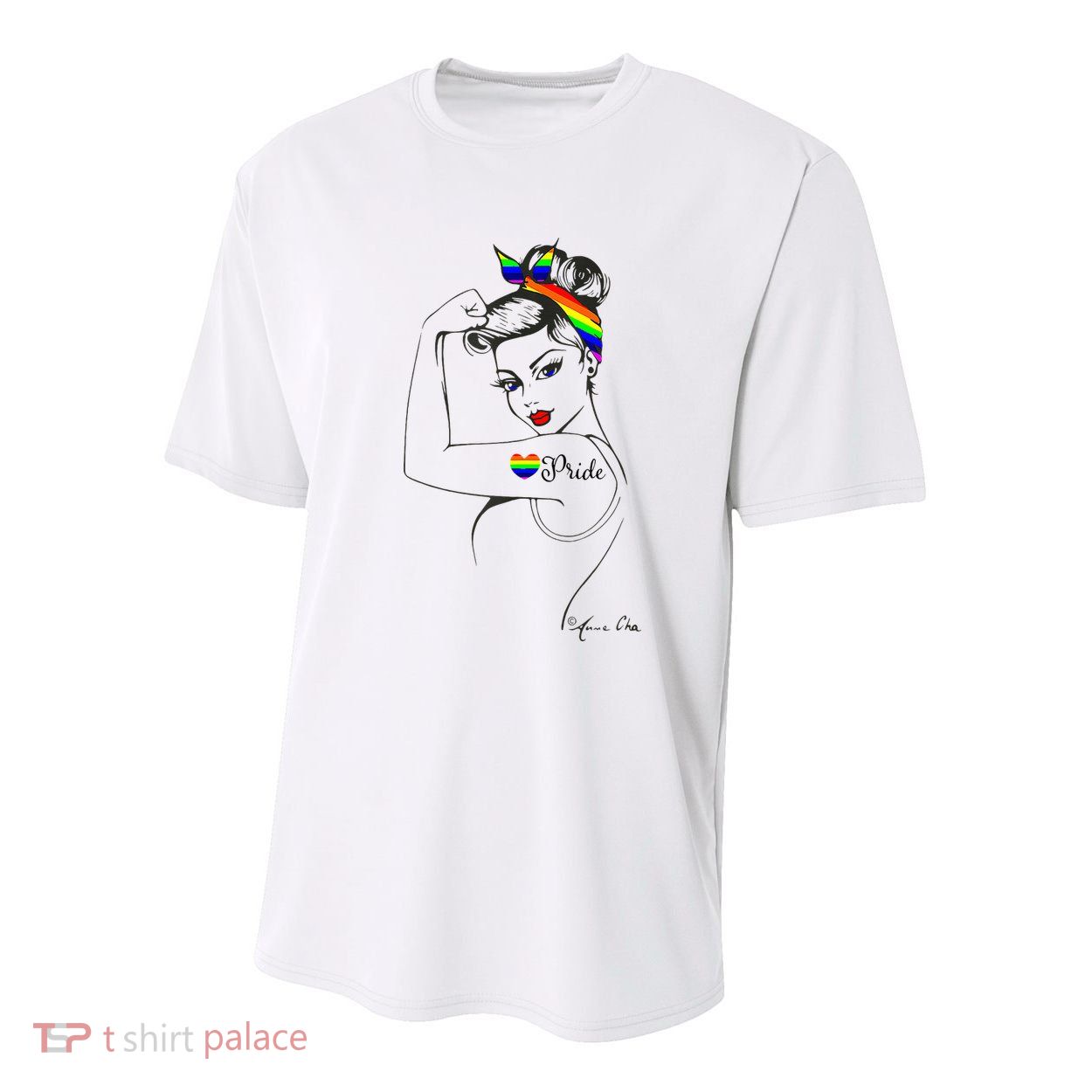 Pride LGBT Power Pin Up Art Modern Rosie The Riveter Youth Performance Sprint T-Shirt