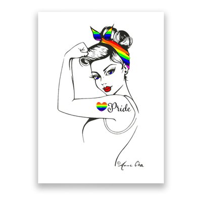 Pride LGBT Power Pin Up Art Modern Rosie The Riveter Poster