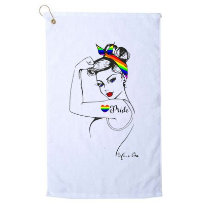Pride LGBT Power Pin Up Art Modern Rosie The Riveter Golf Towel