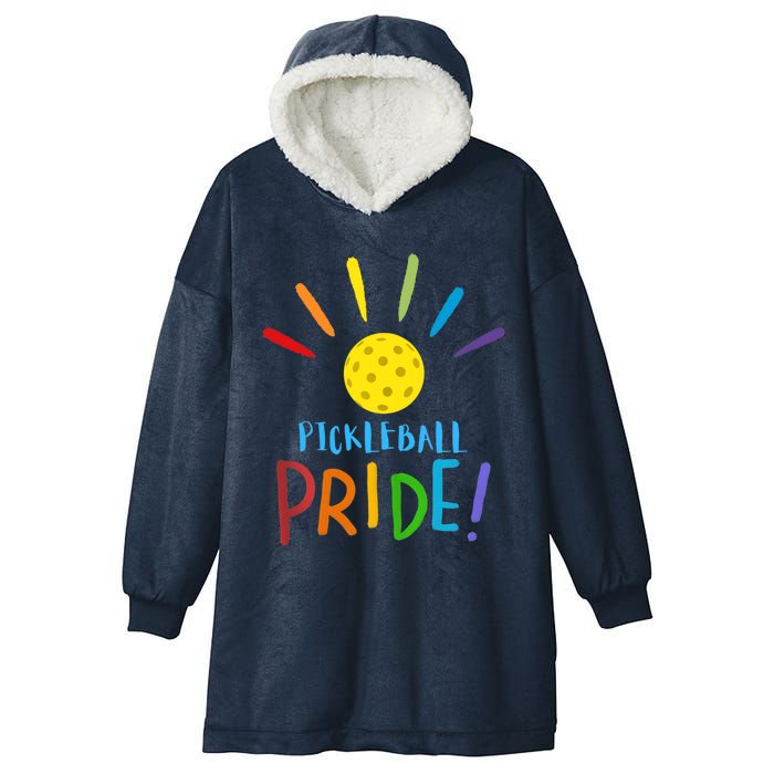 Pickleball LGBT Pride Hooded Wearable Blanket