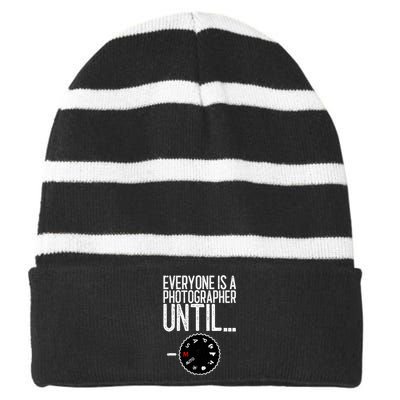 Photography Lover, Photographer Tee, Photography Striped Beanie with Solid Band