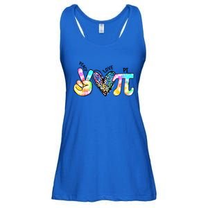 Peace Love Pi Day Happy Math Pi Day Mathematics Lover Gift Ladies Essential Flowy Tank