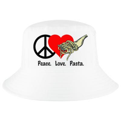 Peace Love Pasta Eat Fork Spaghetti Cool Comfort Performance Bucket Hat