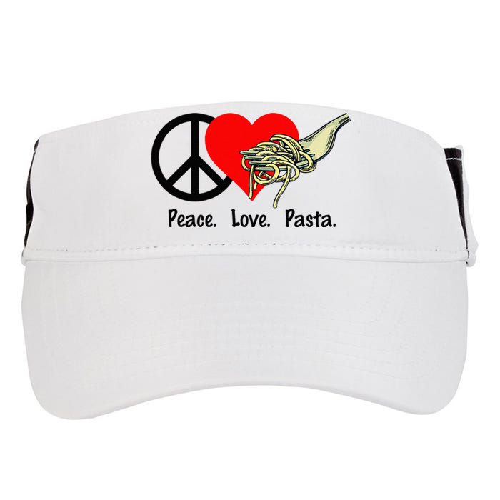 Peace Love Pasta Eat Fork Spaghetti Adult Drive Performance Visor