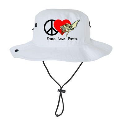 Peace Love Pasta Eat Fork Spaghetti Legacy Cool Fit Booney Bucket Hat