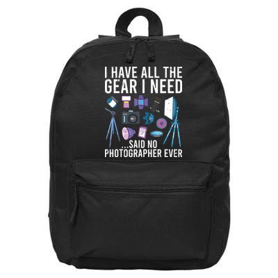 Photography Lover Photographer Tee Photography 16 in Basic Backpack