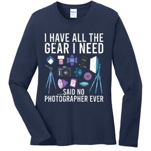 Photography Lover Photographer Tee Photography Ladies Long Sleeve Shirt