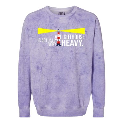 Punny Lighthouse Colorblast Crewneck Sweatshirt