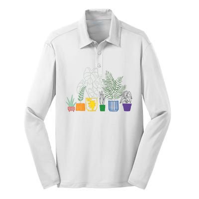 Plant LGBTQ Pride Gender Neutral Cute Pride Month LGBTQ Ally Subtle Silk Touch Performance Long Sleeve Polo