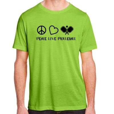 Peace Love Pickleball Funny Pickleball Player Gift Cool Gift Adult ChromaSoft Performance T-Shirt