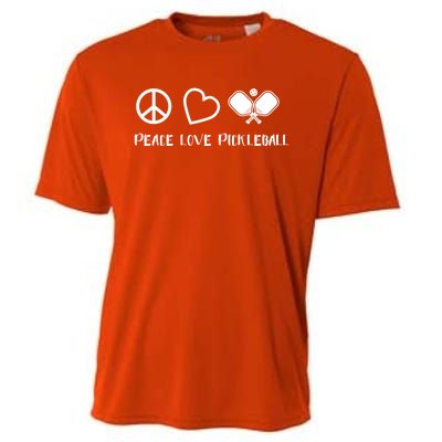 Peace Love Pickleball Funny Pickleball Player Gift Cool Gift Cooling Performance Crew T-Shirt