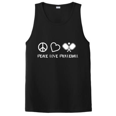 Peace Love Pickleball Funny Pickleball Player Gift Cool Gift PosiCharge Competitor Tank