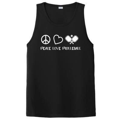 Peace Love Pickleball Funny Pickleball Player Gift Cool Gift PosiCharge Competitor Tank