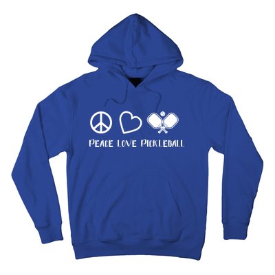 Peace Love Pickleball Funny Pickleball Player Gift Cool Gift Hoodie