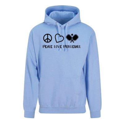 Peace Love Pickleball Funny Pickleball Player Gift Cool Gift Unisex Surf Hoodie