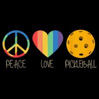 Peace Love Pickleball Vintage Sports Button