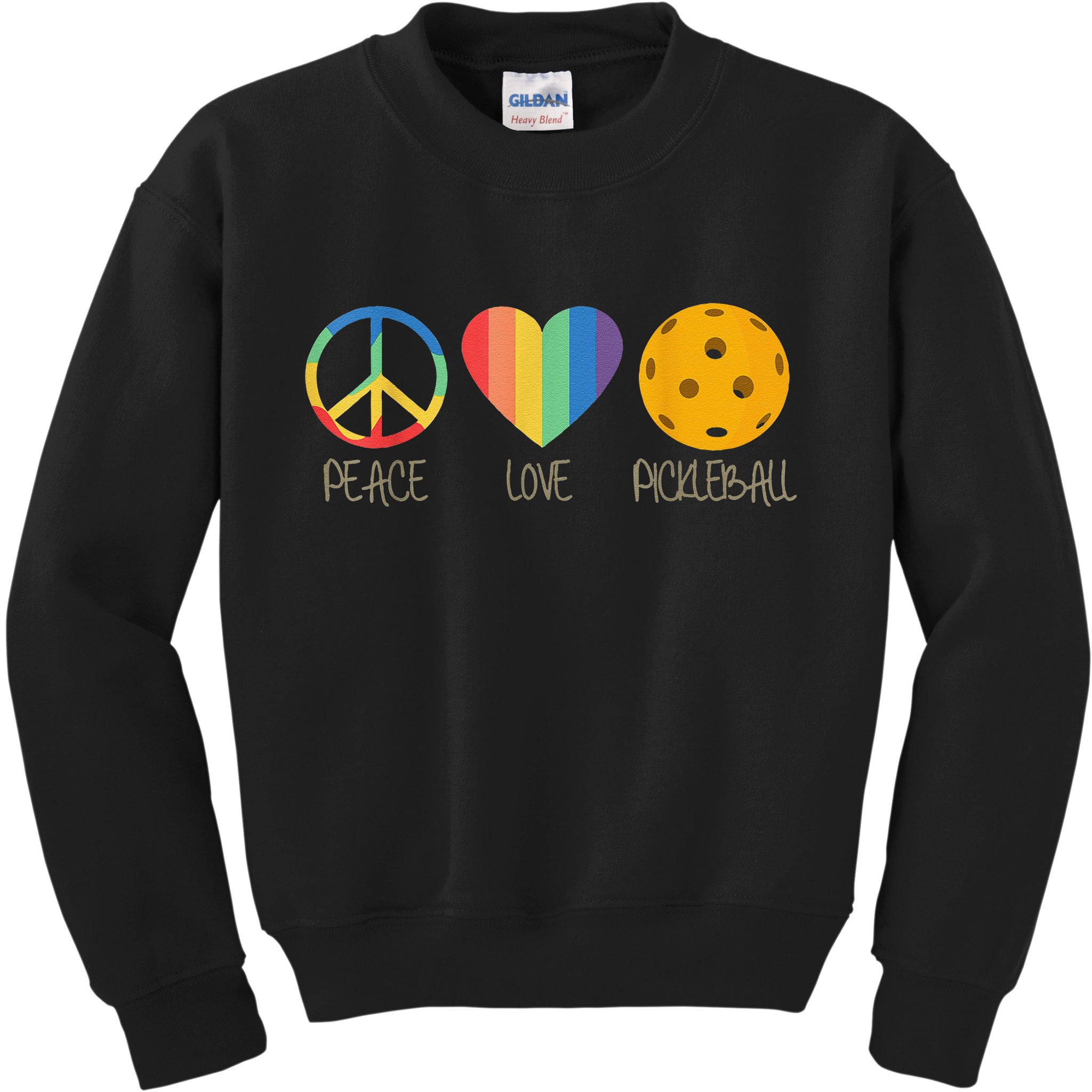 Peace Love Pickleball Vintage Sports Kids Sweatshirt