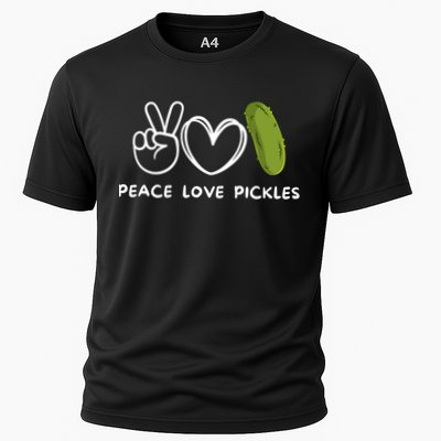 Peace Love Pickles Retro Pickles Lover Food Lover Performance Shirt