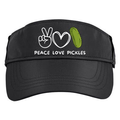 Peace Love Pickles Retro Pickles Lover Food Lover Adult Drive Performance Visor