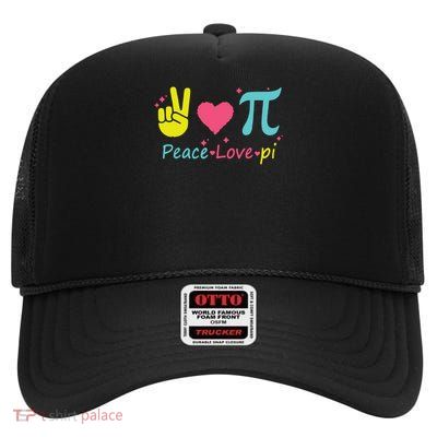Peace Love Pi Cool High Crown Mesh Back Trucker Hat
