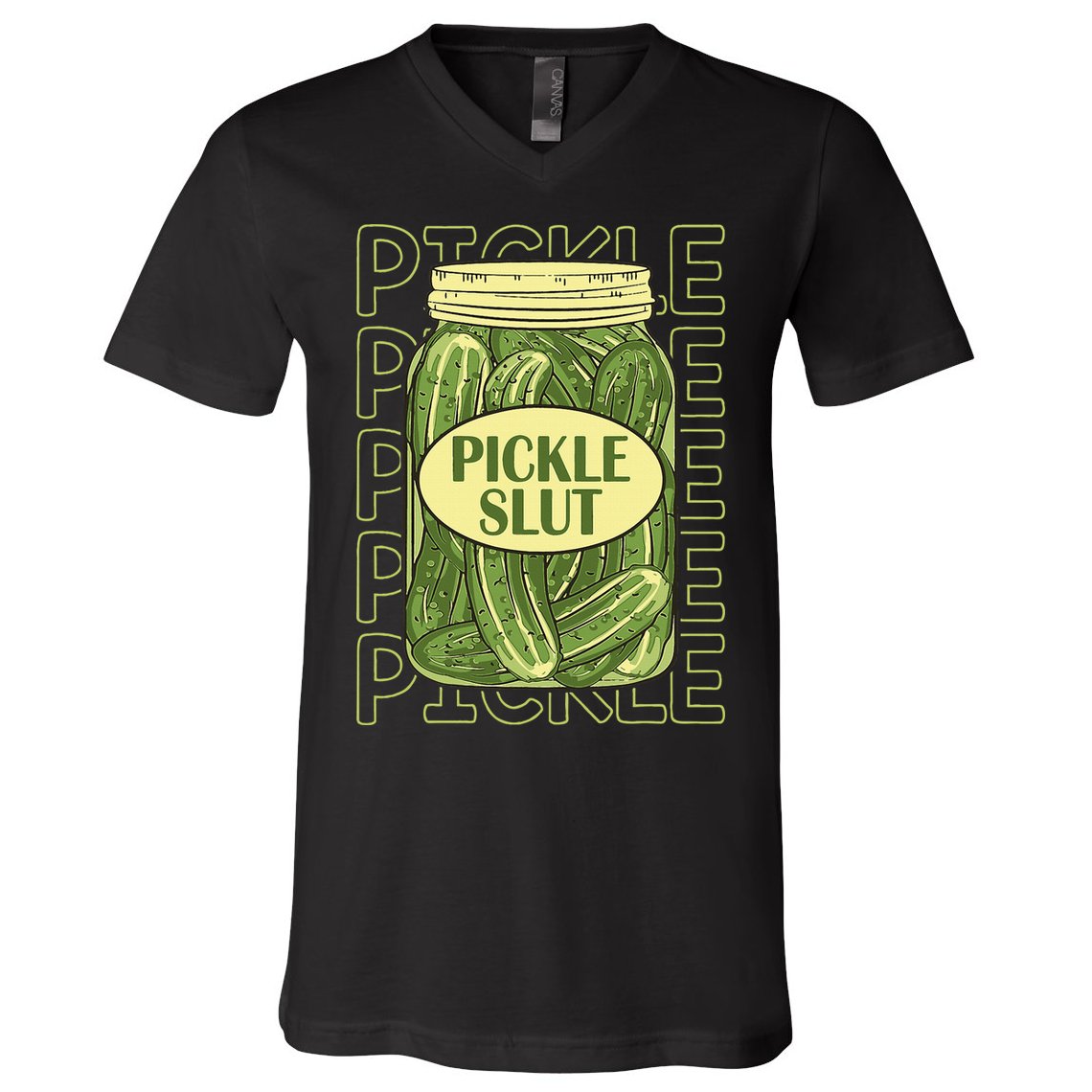 Pickle Lover Pickle Slut V-Neck T-Shirt