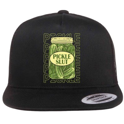 Pickle Lover Pickle Slut Flat Bill Trucker Hat