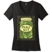 Pickle Lover Pickle Slut Women's V-Neck T-Shirt