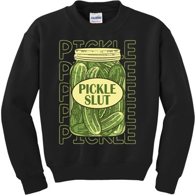 Pickle Lover Pickle Slut Kids Sweatshirt