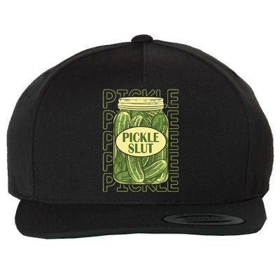 Pickle Lover Pickle Slut Wool Snapback Cap