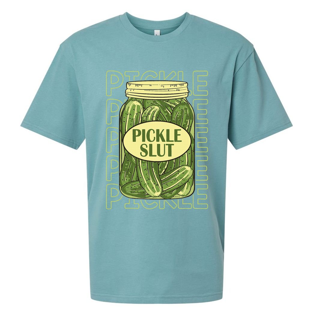Pickle Lover Pickle Slut Sueded Cloud Jersey T-Shirt