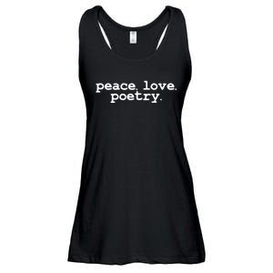 Peace Love Poetry Literary Literature Writing Poet Long Sleeve Ladies Essential Flowy Tank