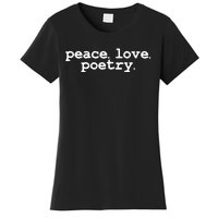 Peace Love Poetry Literary Literature Writing Poet Long Sleeve Women's T-Shirt