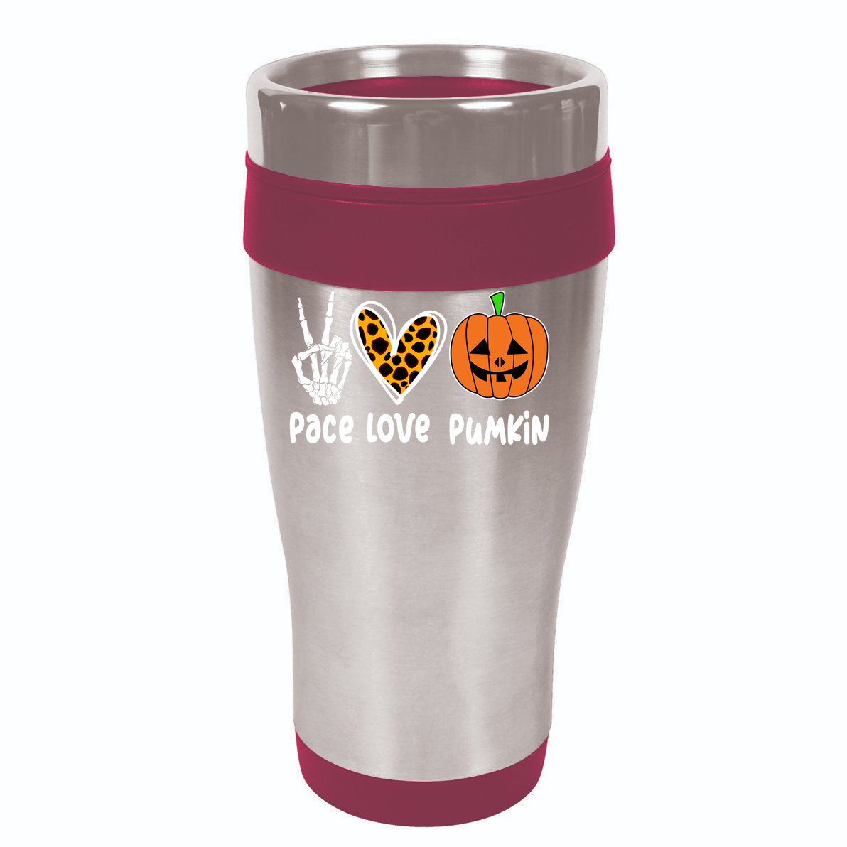 Pace Love Pumkin Halloween Love Heart Skeleton Peace Pumpkins Garment-Dyed Fleece Hoodie