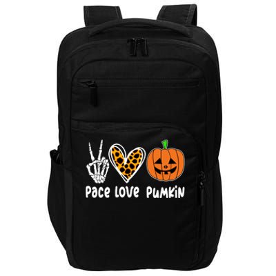 Pace Love Pumkin Halloween Love Heart Skeleton Peace Pumpkins Impact Tech Backpack