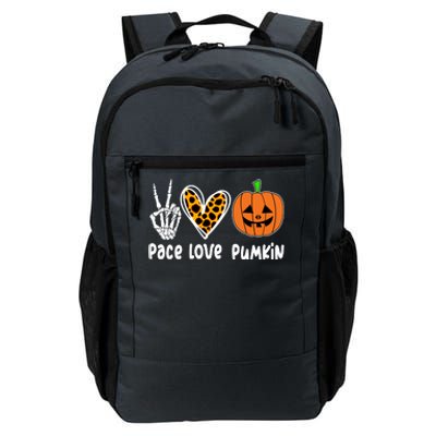 Pace Love Pumkin Halloween Love Heart Skeleton Peace Pumpkins Daily Commute Backpack