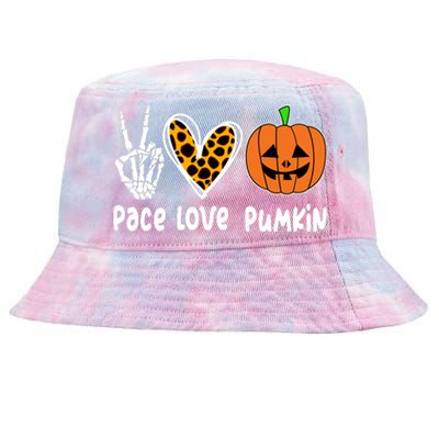 Pace Love Pumkin Halloween Love Heart Skeleton Peace Pumpkins Tie-Dyed Bucket Hat