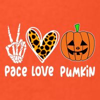 Pace Love Pumkin Halloween Love Heart Skeleton Peace Pumpkins T-Shirt