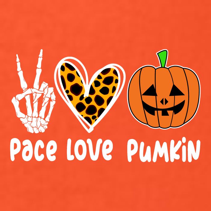 Pace Love Pumkin Halloween Love Heart Skeleton Peace Pumpkins T-Shirt