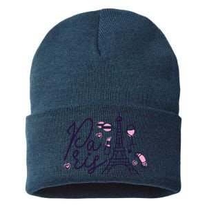 Paris Lettering Sustainable Knit Beanie