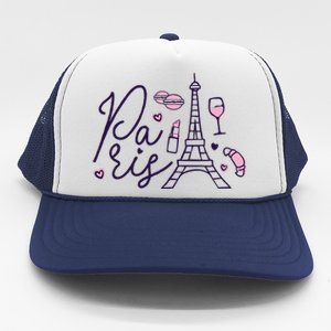 Paris Lettering Trucker Hat