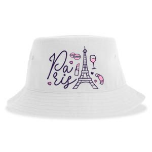 Paris Lettering Sustainable Bucket Hat