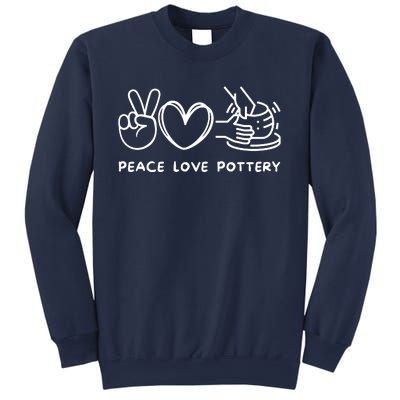 Peace, Love Pottery Retro Pottery Lover Ceramics Artist Sweatshirt