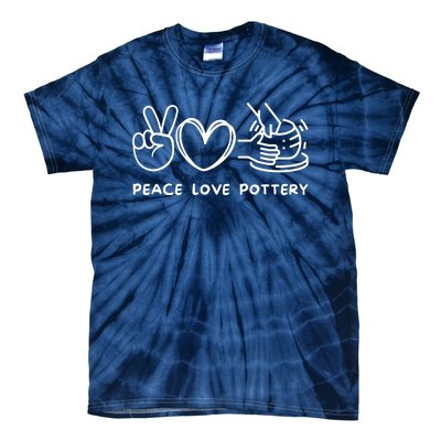 Peace, Love Pottery Retro Pottery Lover Ceramics Artist Tie-Dye T-Shirt