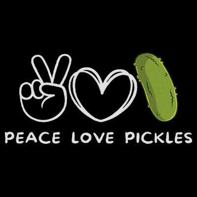 Peace, Love Pickles Retro Pickles Lover Food Lover T-Shirt