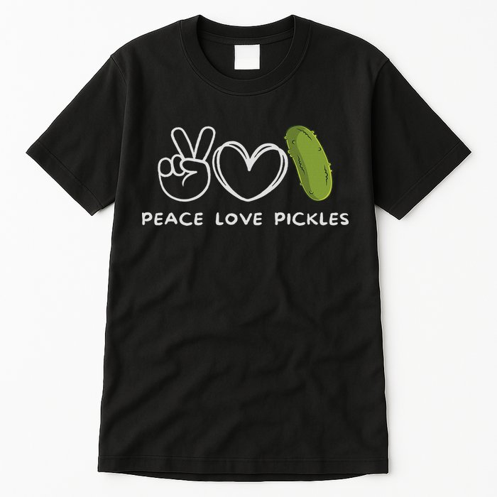 Peace, Love Pickles Retro Pickles Lover Food Lover Tall T-Shirt