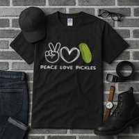 Peace, Love Pickles Retro Pickles Lover Food Lover Tall T-Shirt