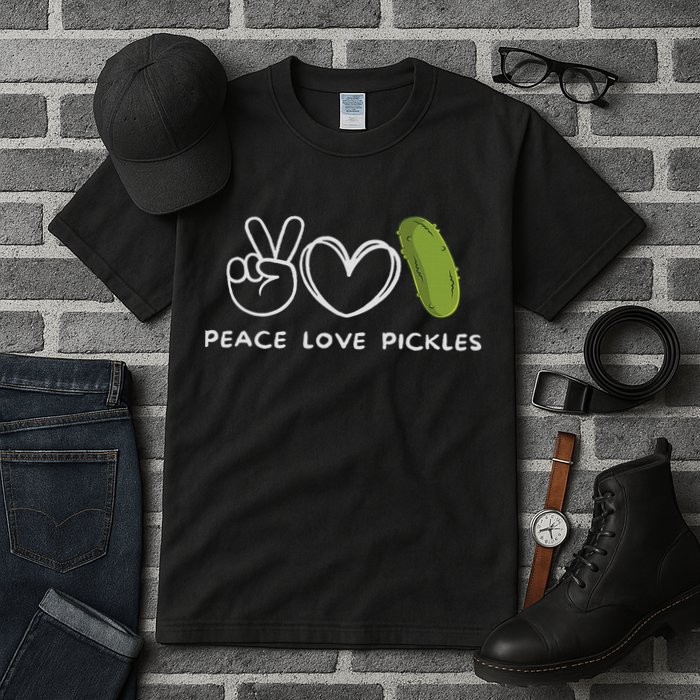 Peace, Love Pickles Retro Pickles Lover Food Lover Tall T-Shirt