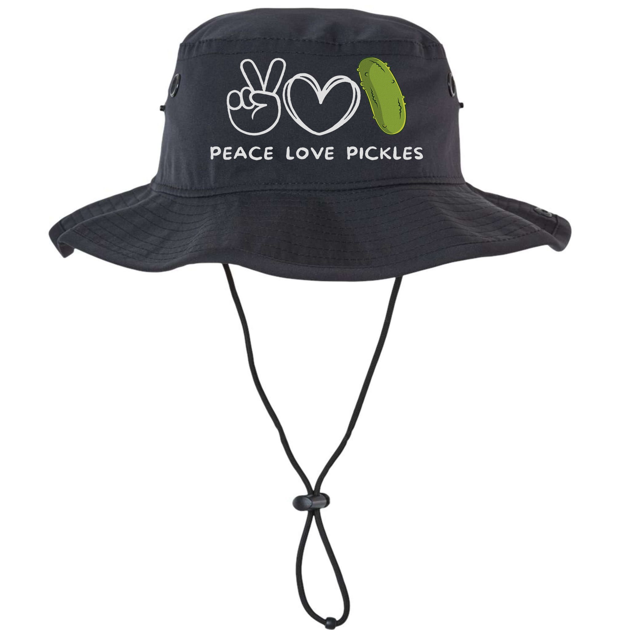 Peace, Love Pickles Retro Pickles Lover Food Lover Bucket Hat