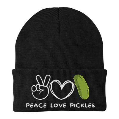 Peace, Love Pickles Retro Pickles Lover Food Lover Beanie