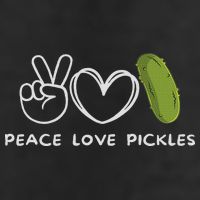 Peace, Love Pickles Retro Pickles Lover Food Lover 12oz Stainless Steel Coffee Mug